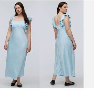 NWT Madewell Flutter Sleeve Maxi Dress 8  CLARITY